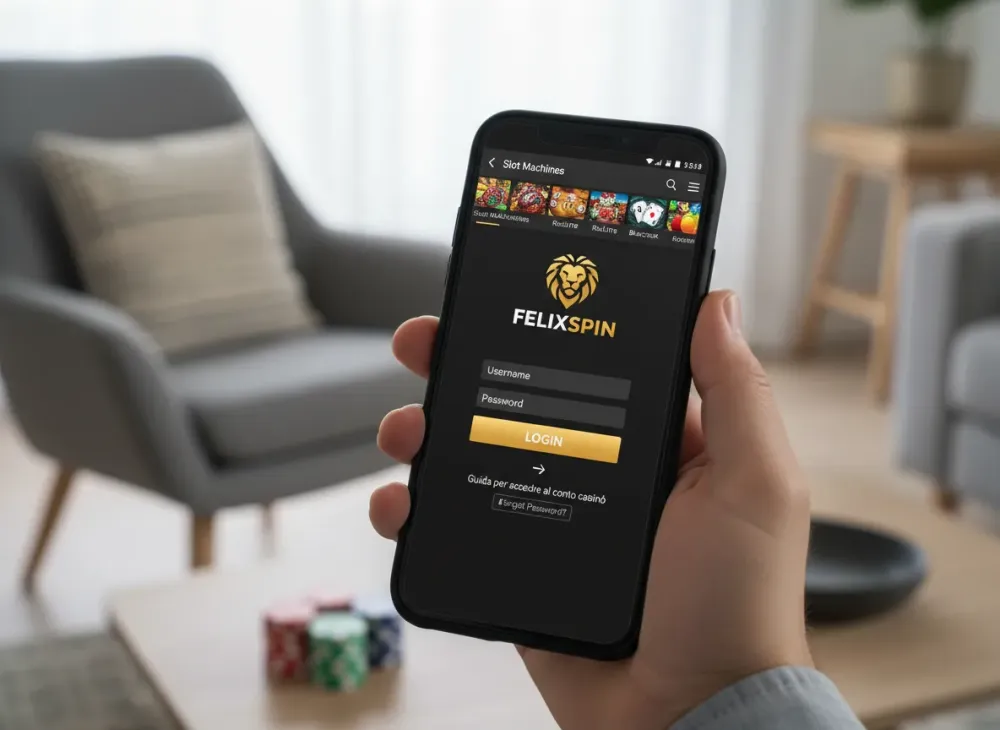 Felixspin login guida per accedere al conto casinò